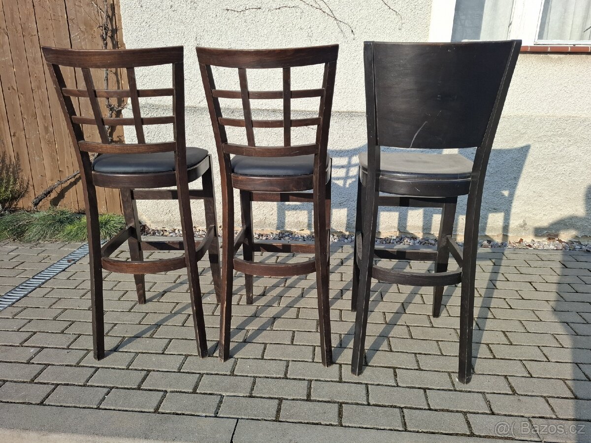 3x barové židle - 4