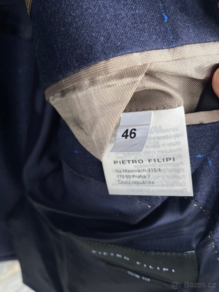 Luxusní sako Pietro Filipi Slim fit vel. 46 - 4