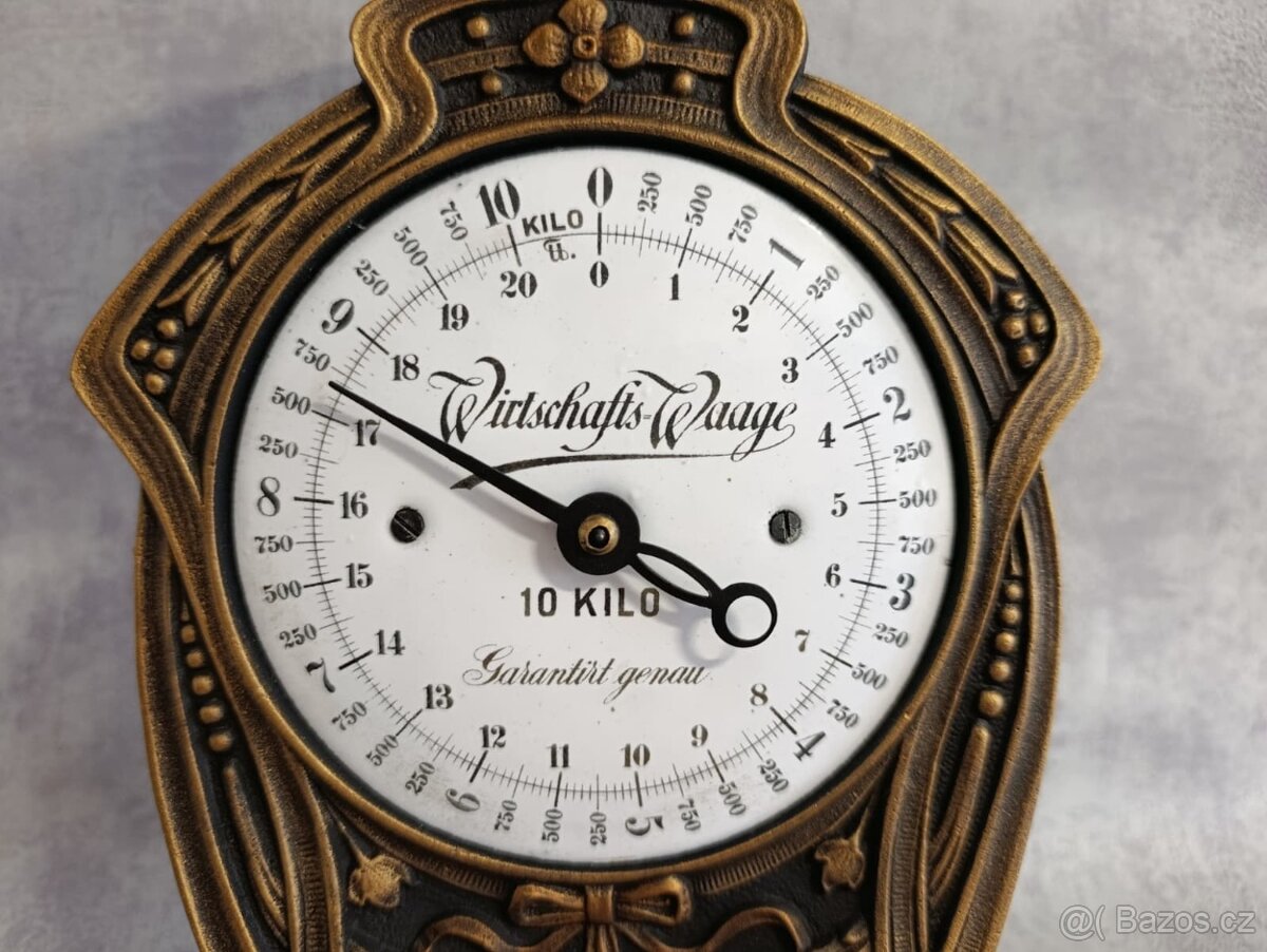 Velmi pěkné 10kg velké jednomiskové váhy po renovaci - 4