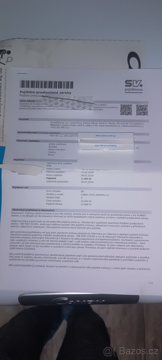 Prodám pračku Candy Smart inverte se zárukou - 4