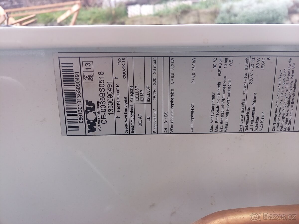 Plynový průtokový kotel Wolf 18kw - 4