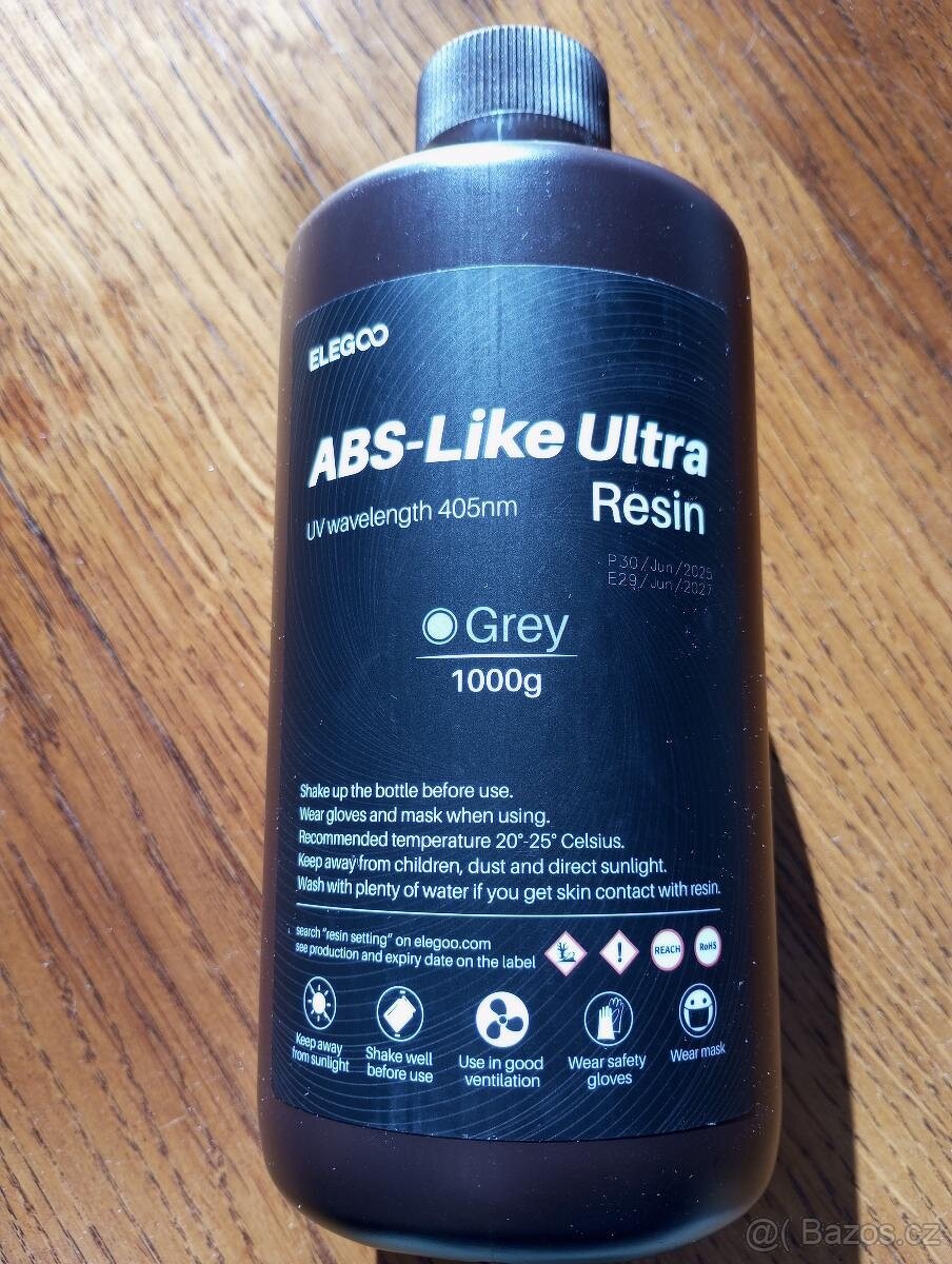 3D tisk, resin, Elegoo ABS-like Ultra, šedý, množst. sleva - 4