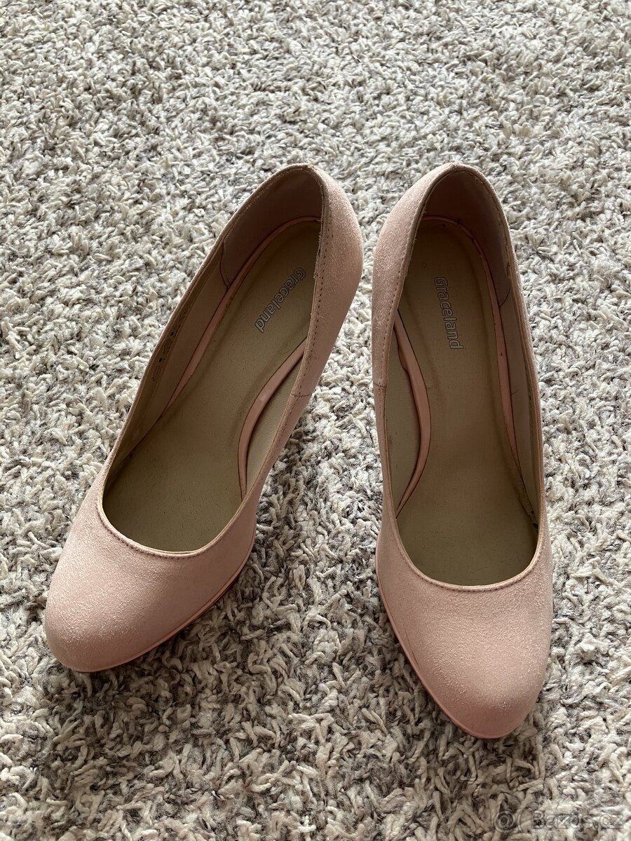 Semisove světle růžové/telove lodičky vel. 36 - 4