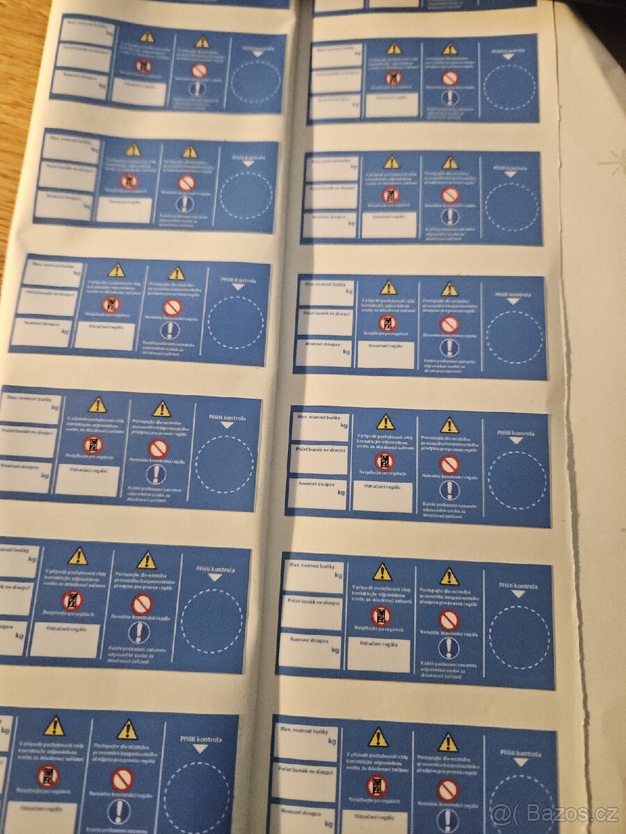 Označení PZPP a regálů, volat - 4