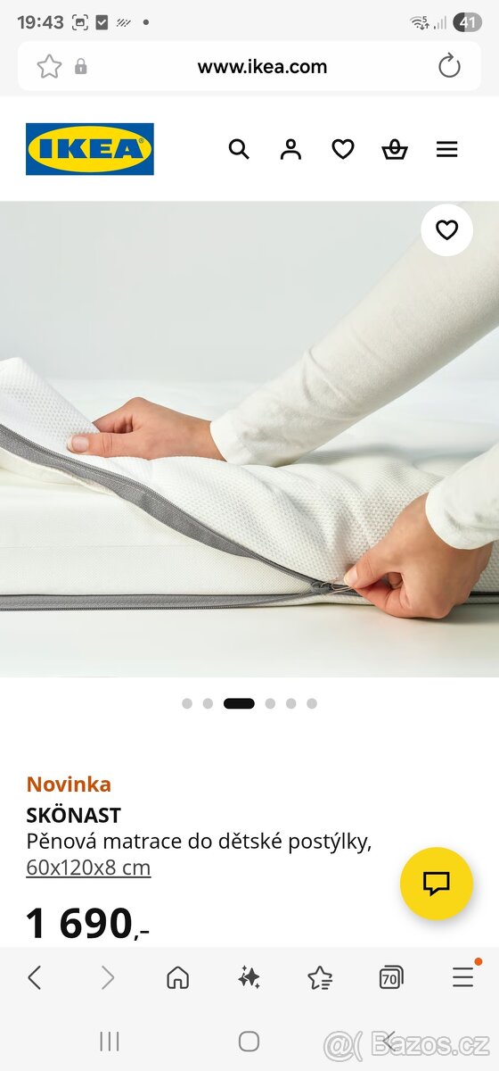 Dětská postýlka IKEA s matrací - 4