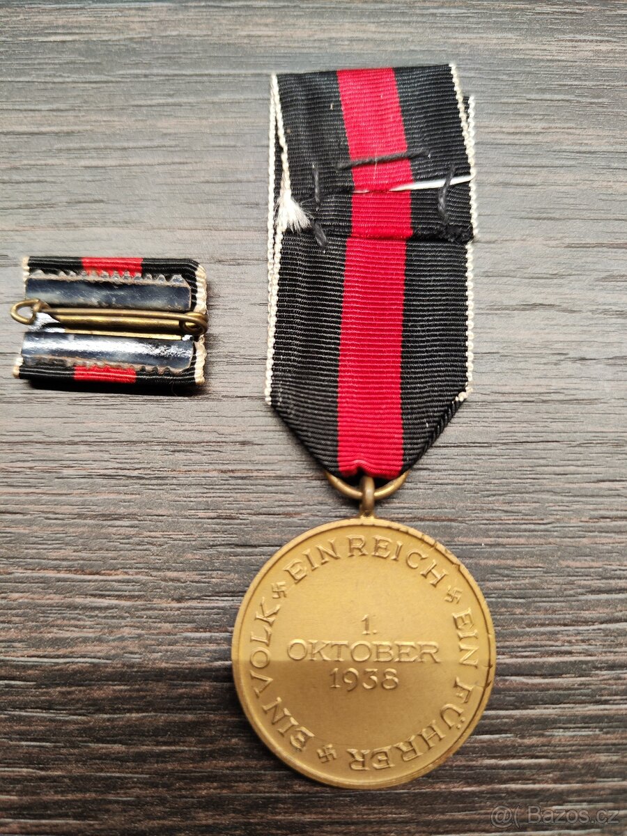 Medaile za připojení Sudet + stužkovnice,3. říše, Wehrmacht - 4