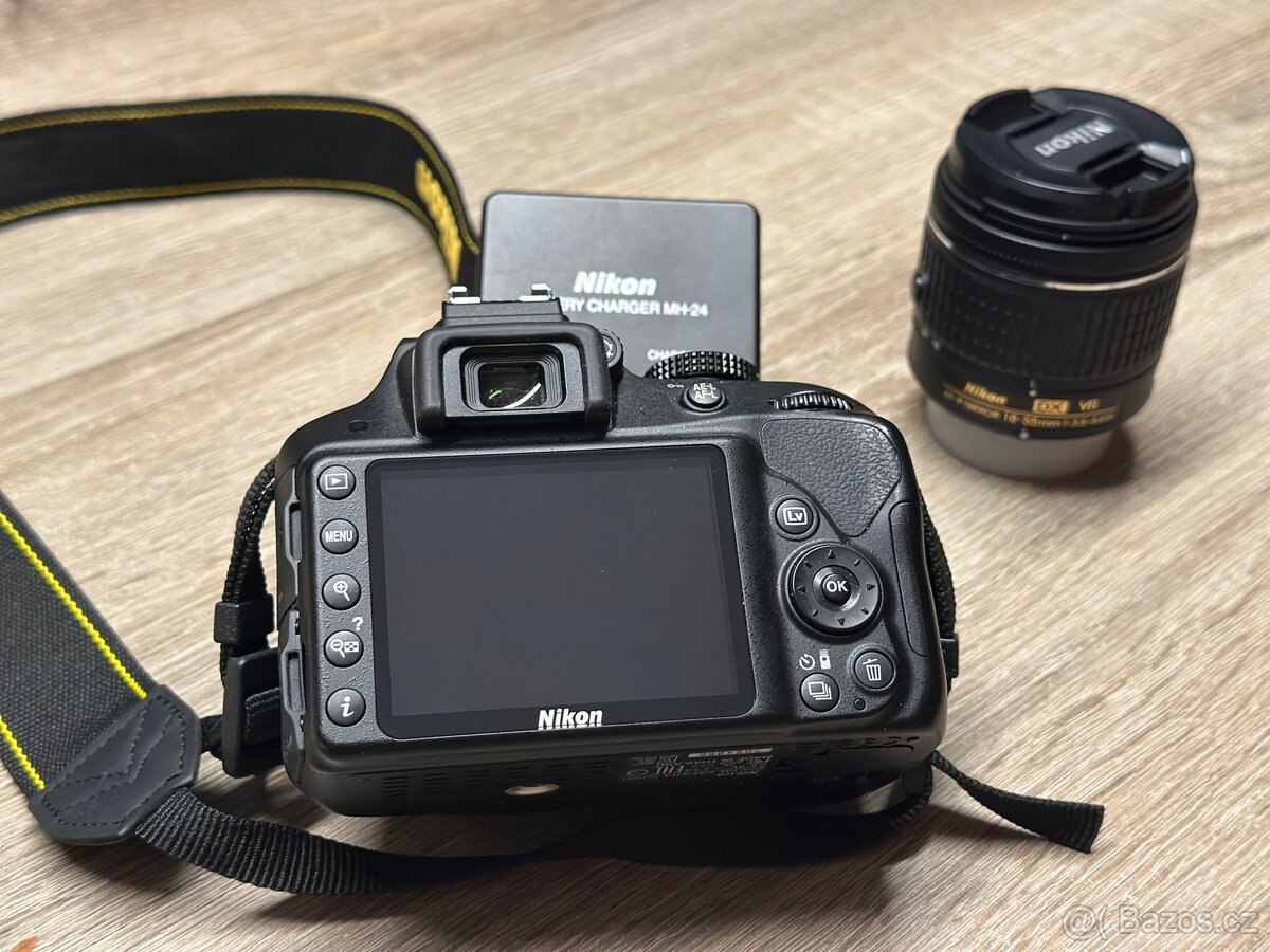Digitální zrcadlovka Nikon D3300 + objektiv TOP STAV - 4