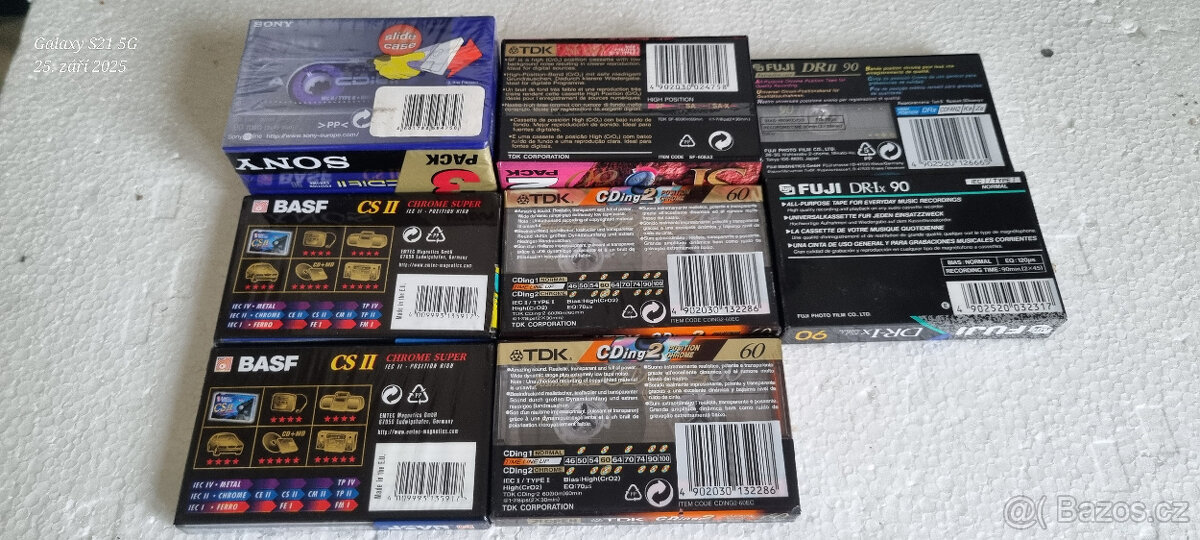 10x CHROM 1x NORMÁL-MC KAZETY AUDIOKAZETY SONY TDK BASF FUJI - 4