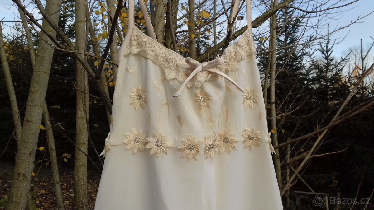 Svatební šaty 34/36/38 bavlna+viskóza - 4