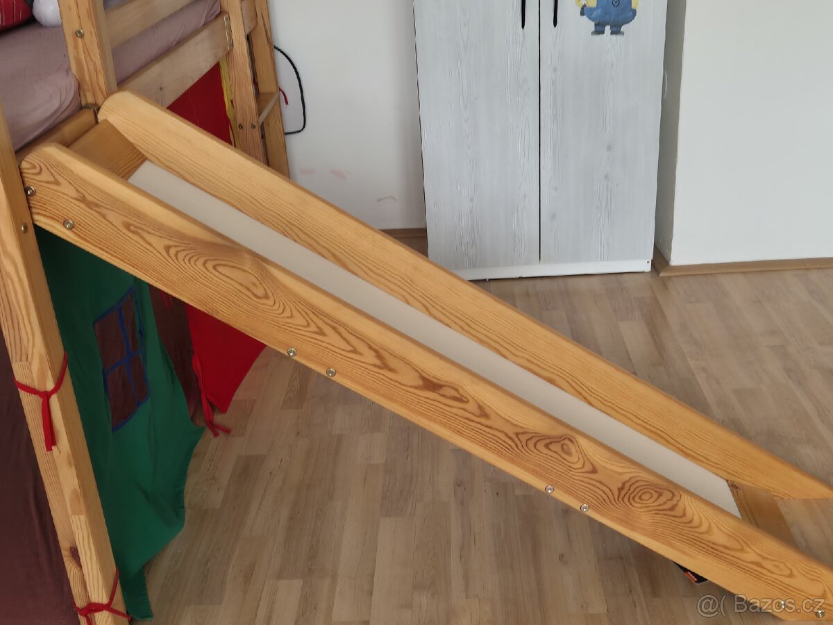 Dětská patrová postel se skluzavkou - 4