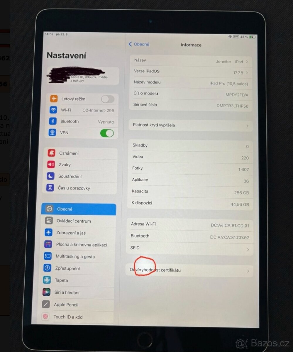 Apple iPad PRO 10,5, 256 GB - 4