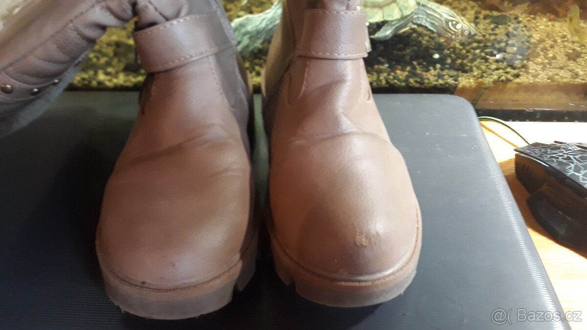 Dívčí teplé zimní kozačky vel.33 - 4