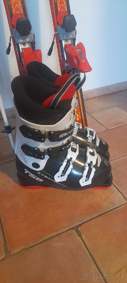 Dětské lyže +lyžáky +hůlky - 4