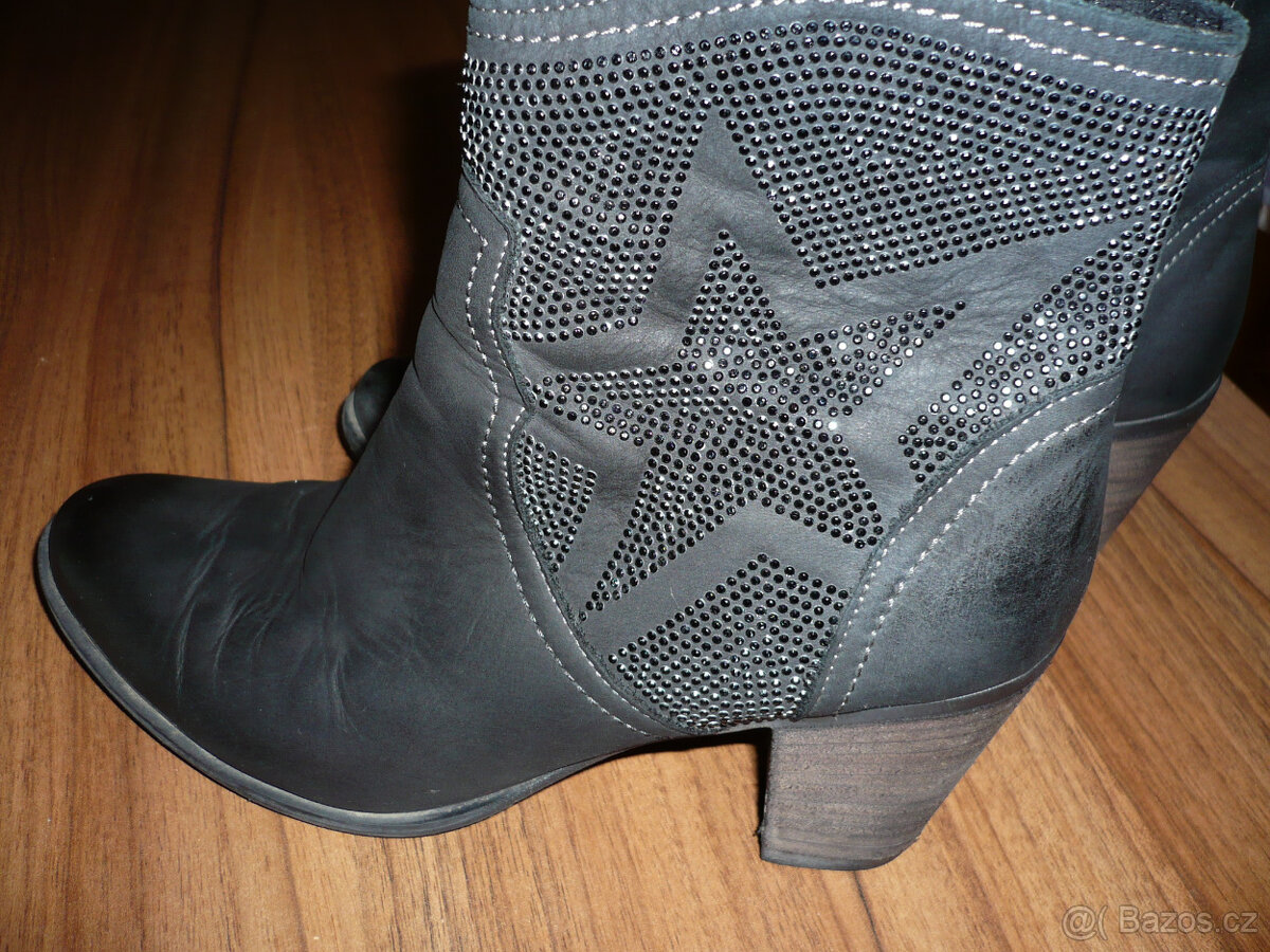 TAMARIS kožené kozačky vel.38 - 4