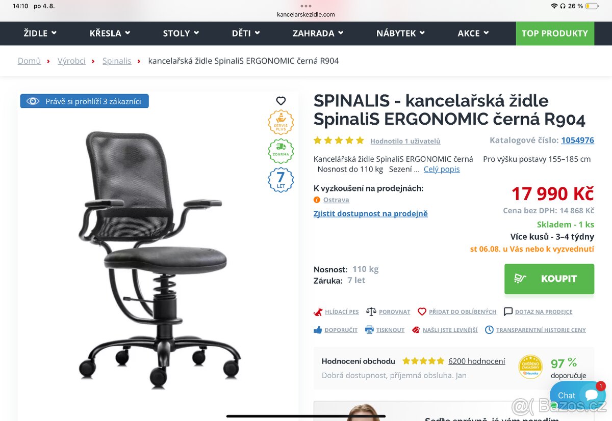 Kancelářská židle Spinalis Ergonomic - 4