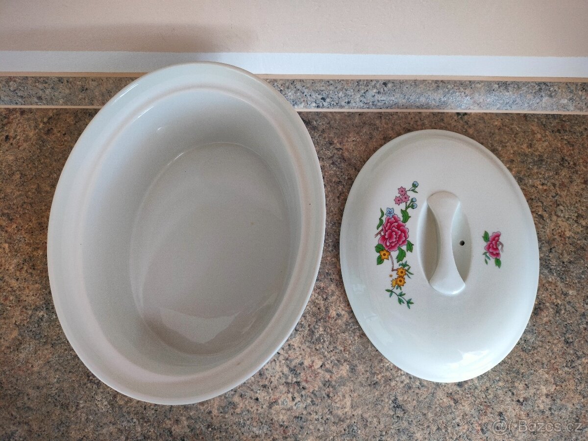 Zapékací mísa/dóza oválná, 25,2x20x10 cm, - 4