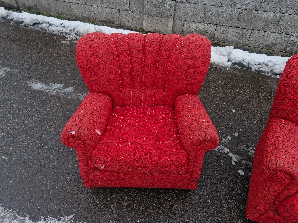 Krasny retro set gauc a kresla - 4