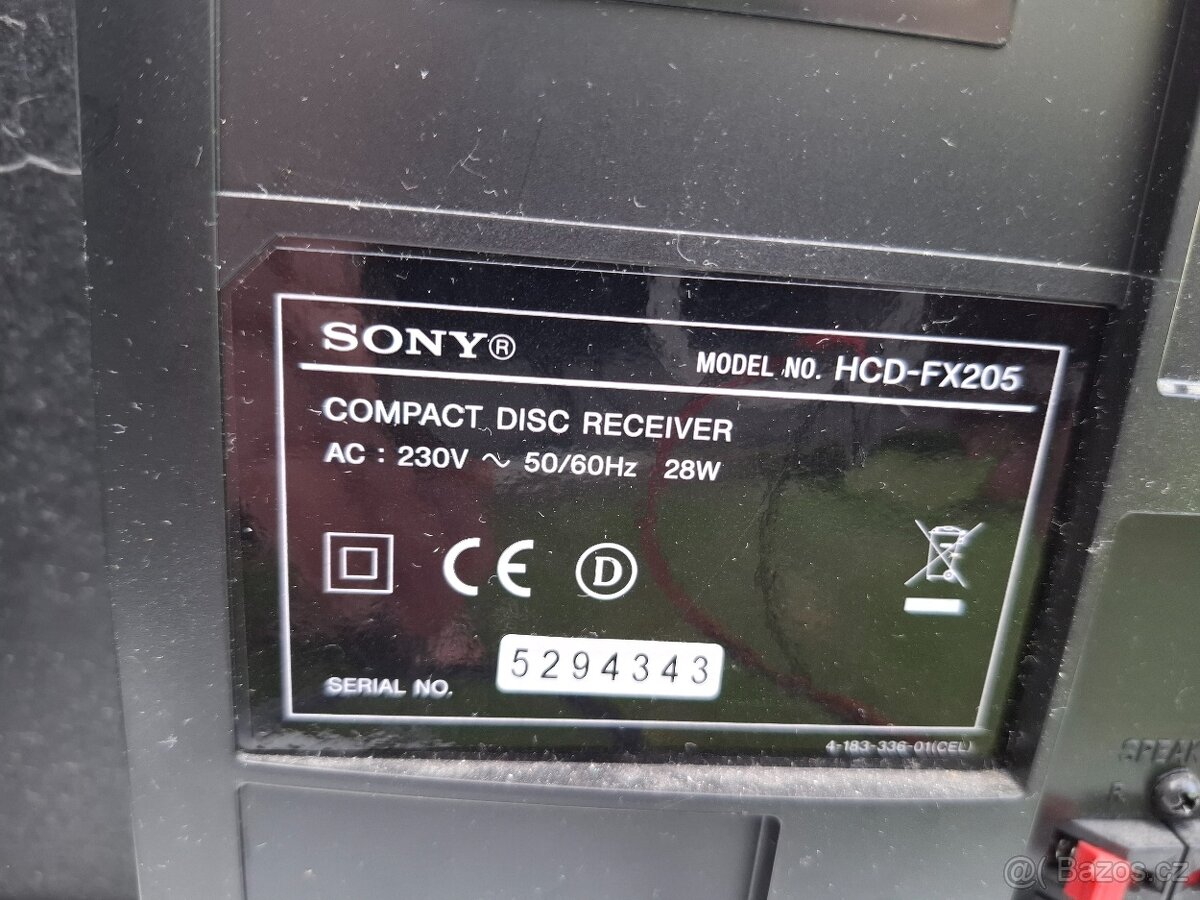 Prodám SONY micrověž model HCD FX 205 s bednami SS-CFX200 - 4