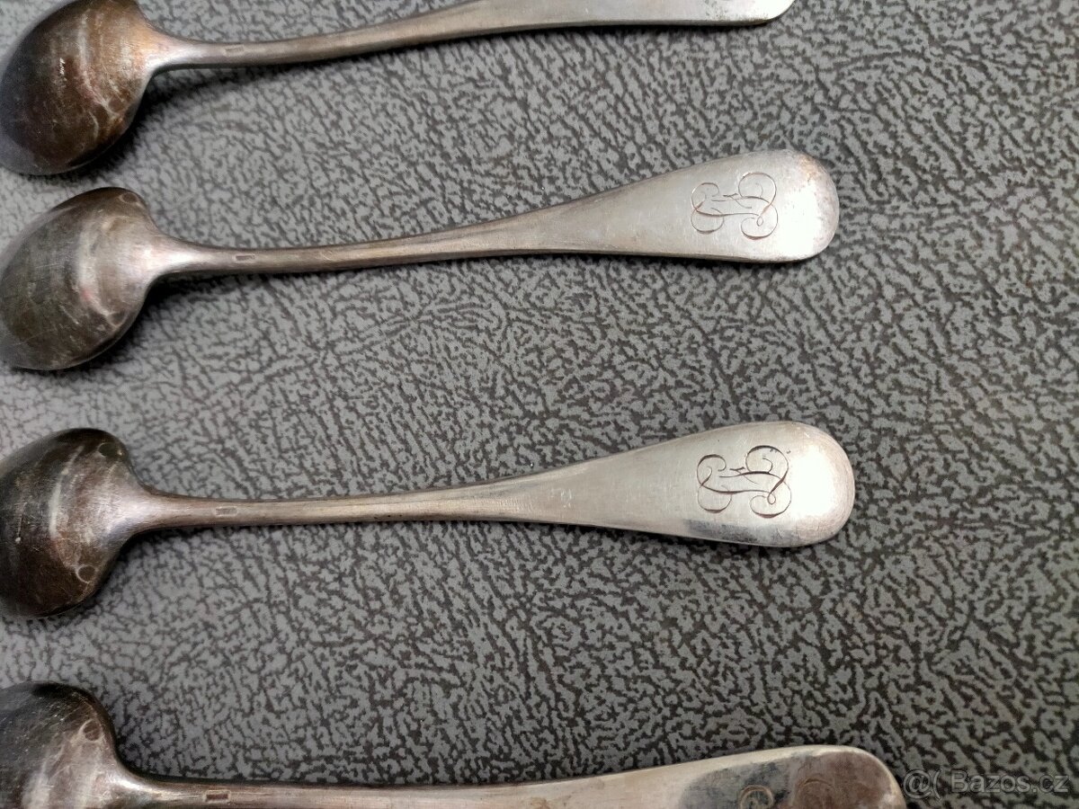 Starožitné lžíce - Alpaka - 4