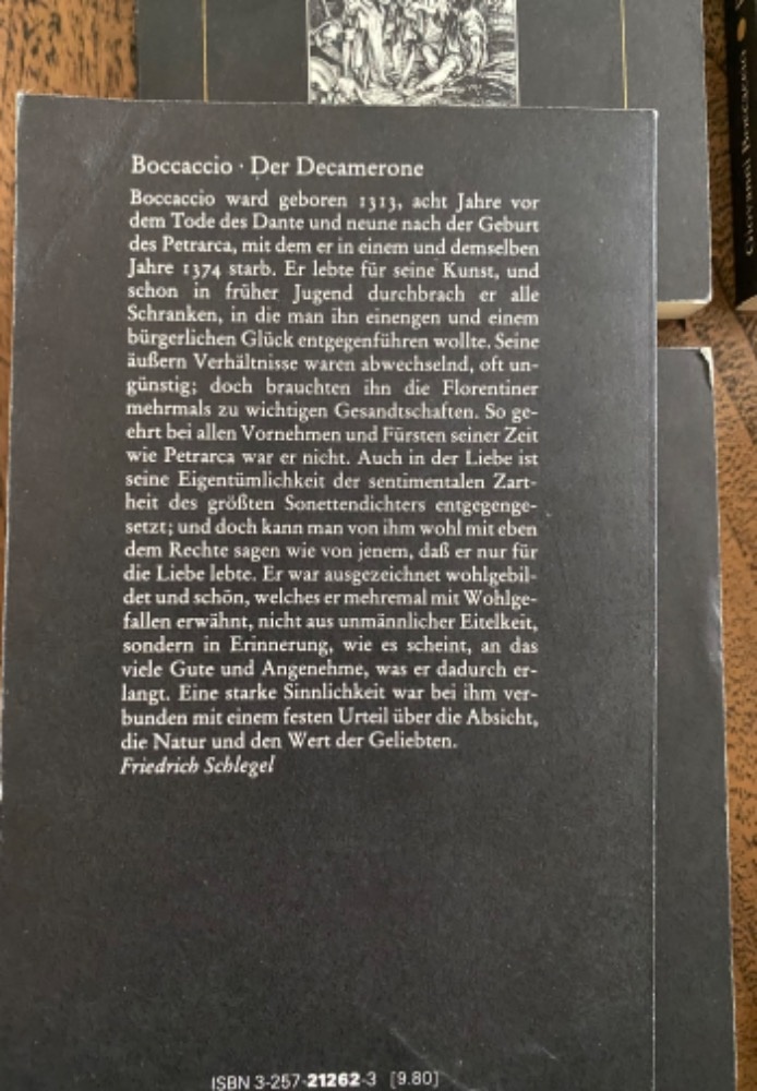 Boccaccio Dekameron v němčině - 4