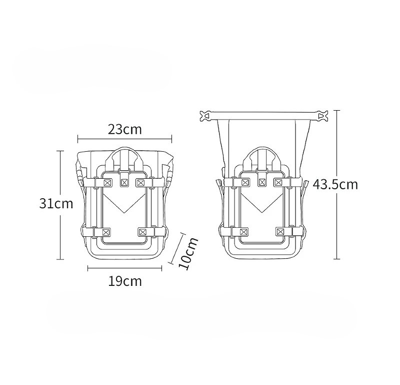 Tašky na rám, padáky, držáky, Crash Tašky, 2 kusy - 4