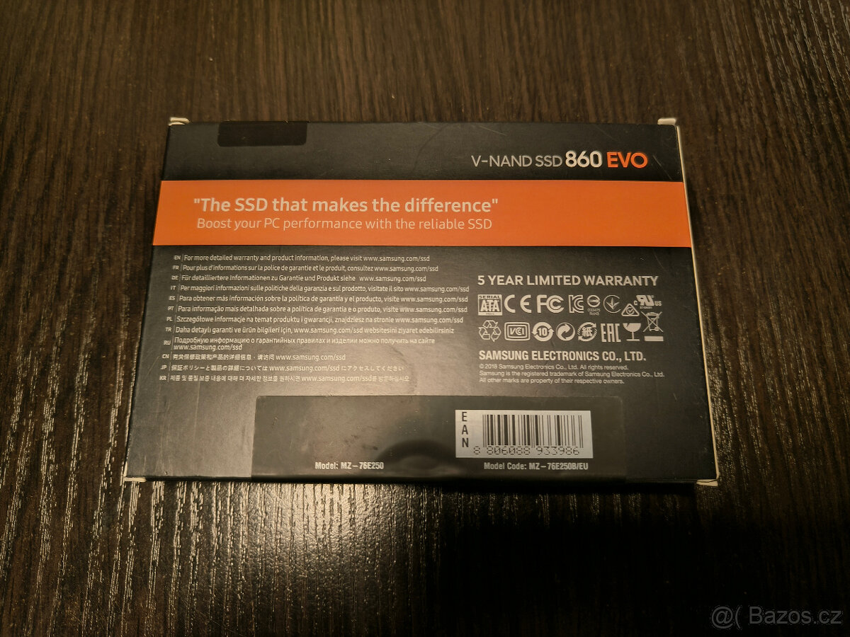 2x nový SSD disk 250GB Samsung 860 EVO - 4