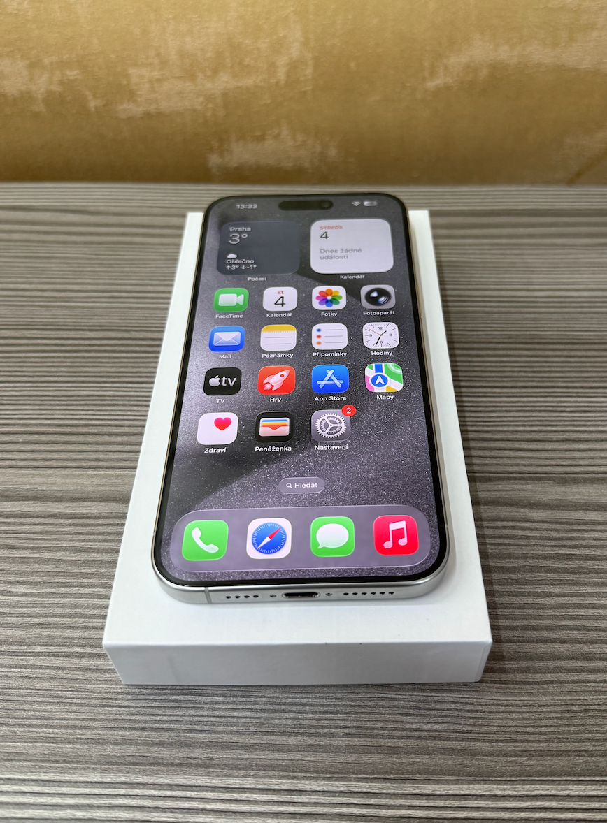 Apple iPhone 15 Pro Max 256GB bílá, 100% baterie - 4