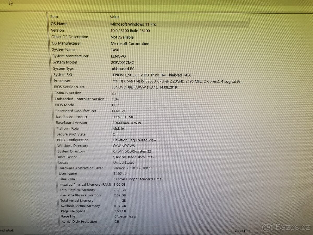 Lenovo T450 i5 8GB SSD 250GB W11 dual battery - 4