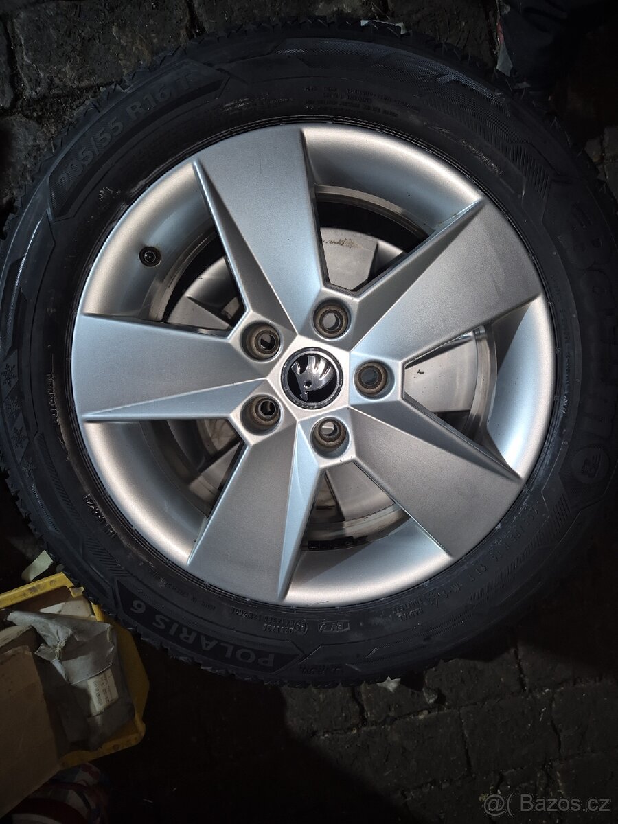 Sada alu kola octavia 3 205/55r16 nové - 4