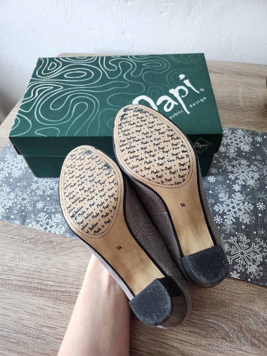 Kožené lodičky Dapi - 4