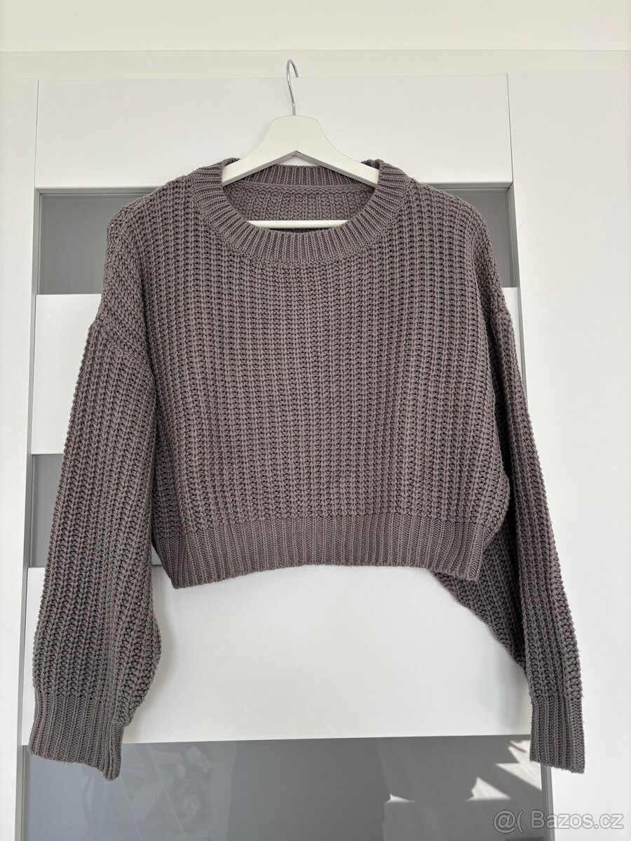 Dámský crop top svetr - 4