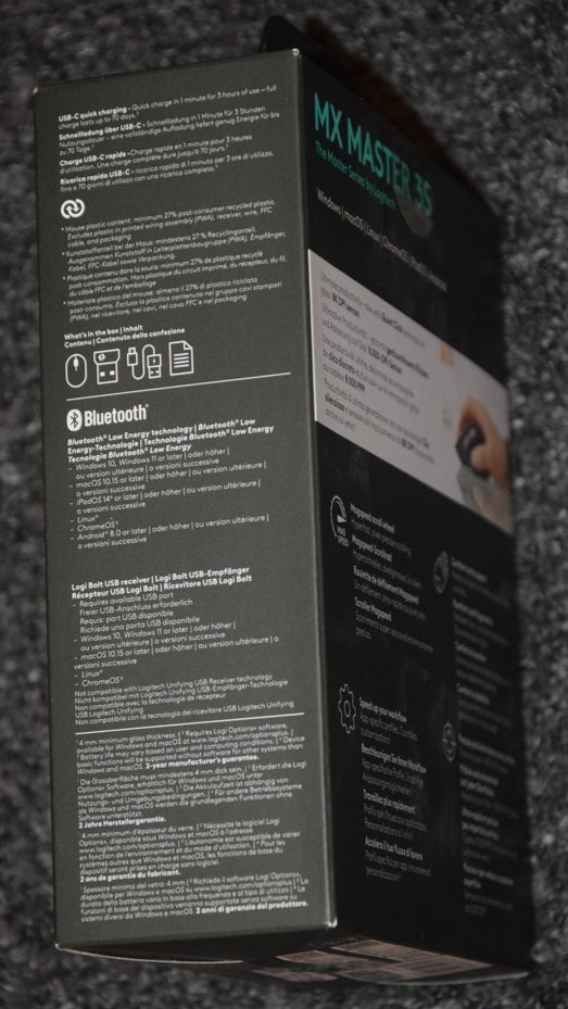 Logitech MX Master 3S,Bluetooth,USB přijímač, zár.do 01/2027 - 4