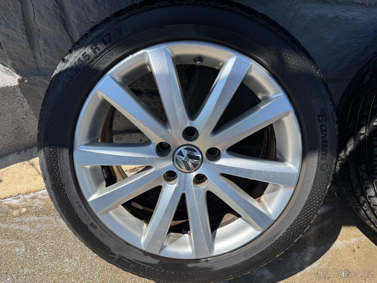 Kola VW 17” s letními pneu Barum Bravuris 3,Passat B6, 5x112 - 4