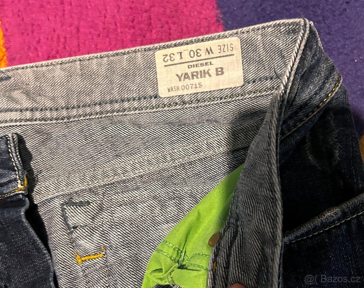 DIESEL YARIK B W30 L 32 PÁNSKÉ STYLOVÉ JEANS-RIFLE - 4