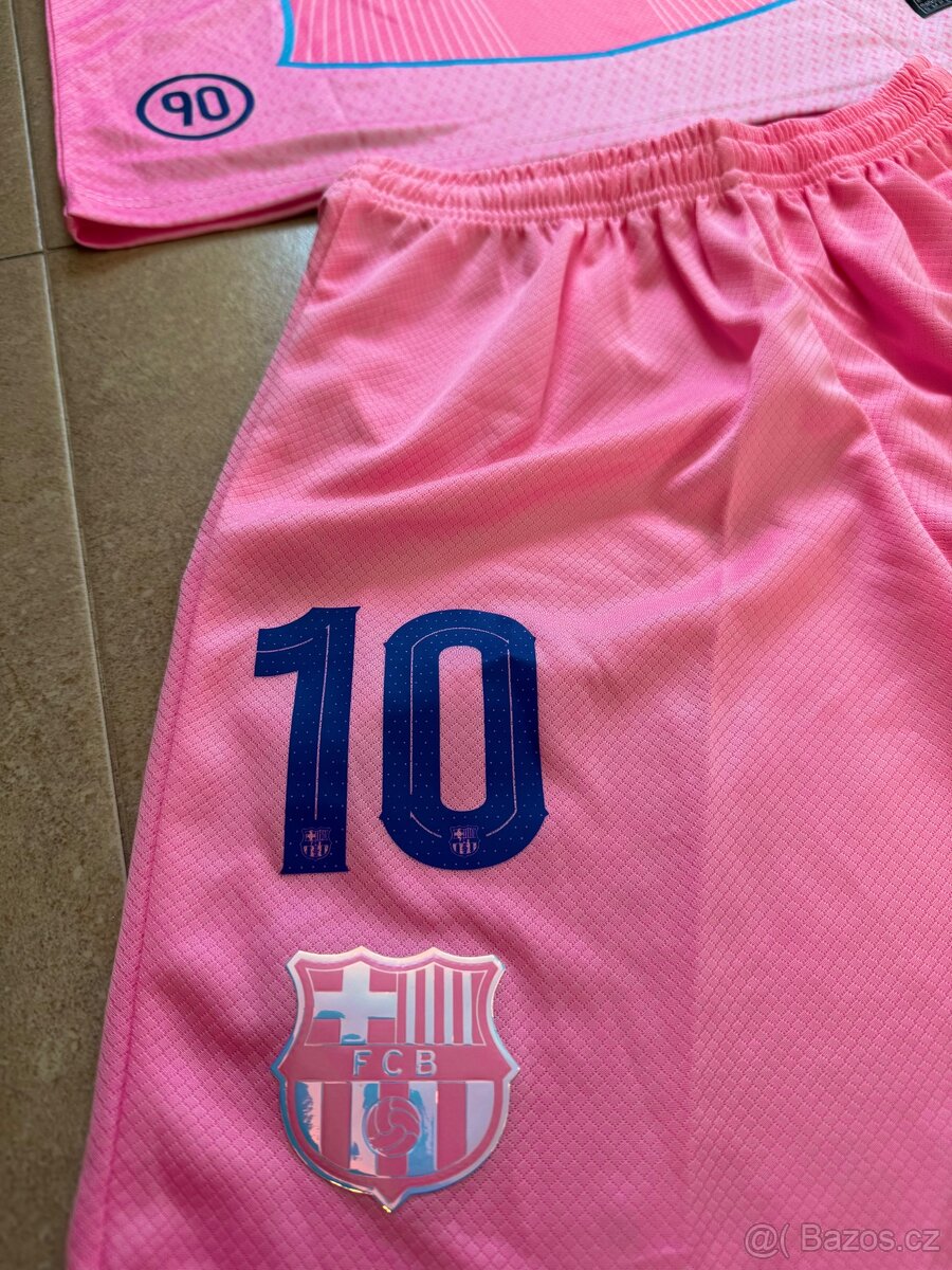 Fotbalový dres a kraťasy FC Barcelona růžový 90 Yamal #10 - 4