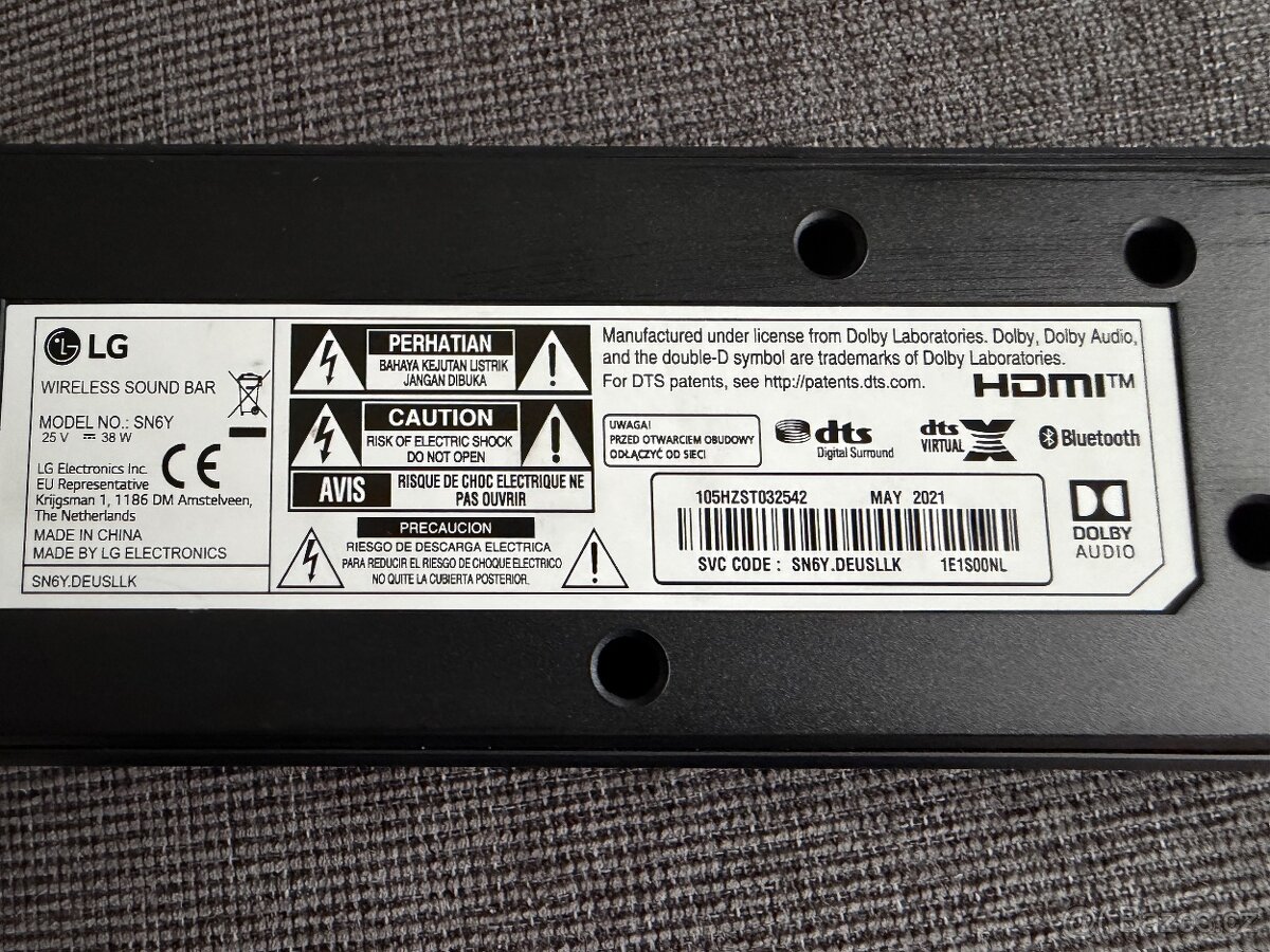 LG SN6Y Soundbar 3.1 – TOP stav, plně funkční, garance - 4