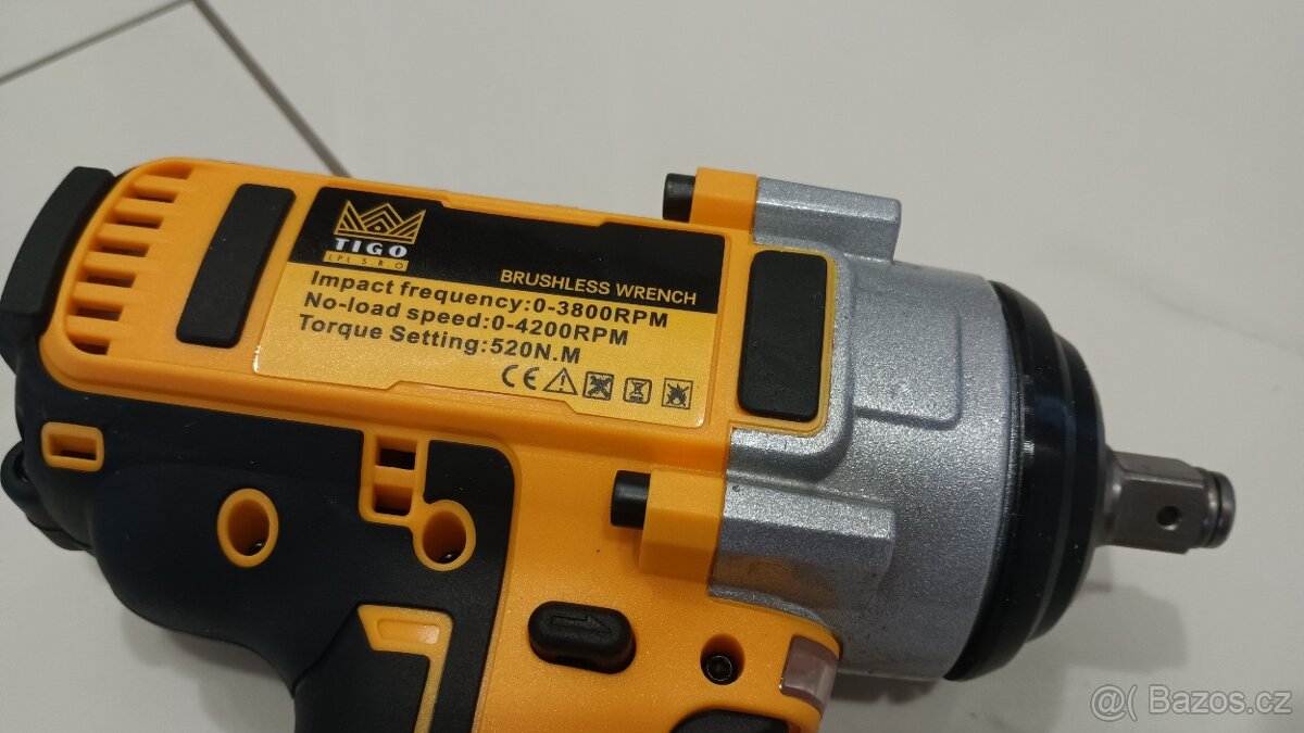 Aku rázový utahovák TIGO MD-38 , 2x baterie - NOVÝ - 4