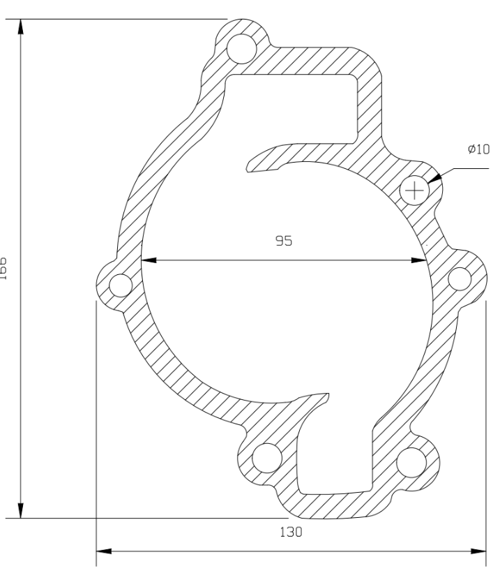 Těsnění vodní pumpy UAZ+VOLHA (95-110 koní) - 4