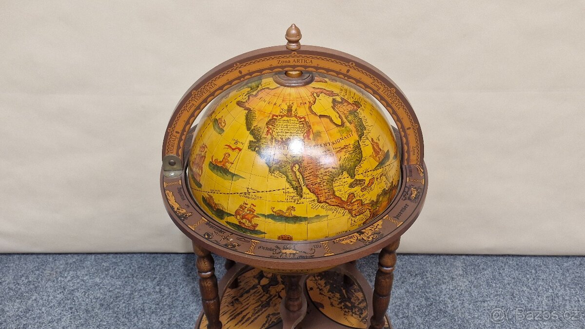 RETRO POJÍZDNÝ STOLEK - GLOBUS - 4