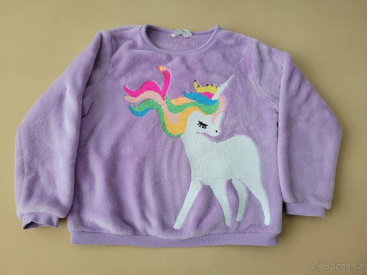 Trička, mikina, šaty a legíny pro holku, v.122 až 140 - 4