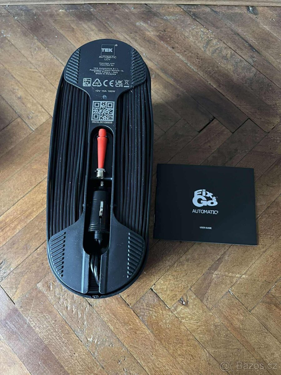 Auto kompresor + těsnicí sada na opravu pneumatik - 4