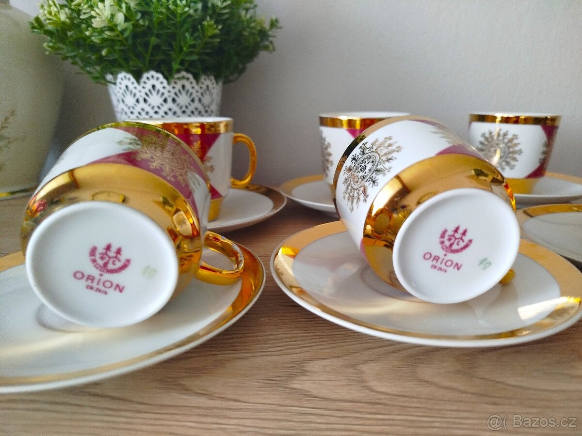 Kávová sada zlacená - 4