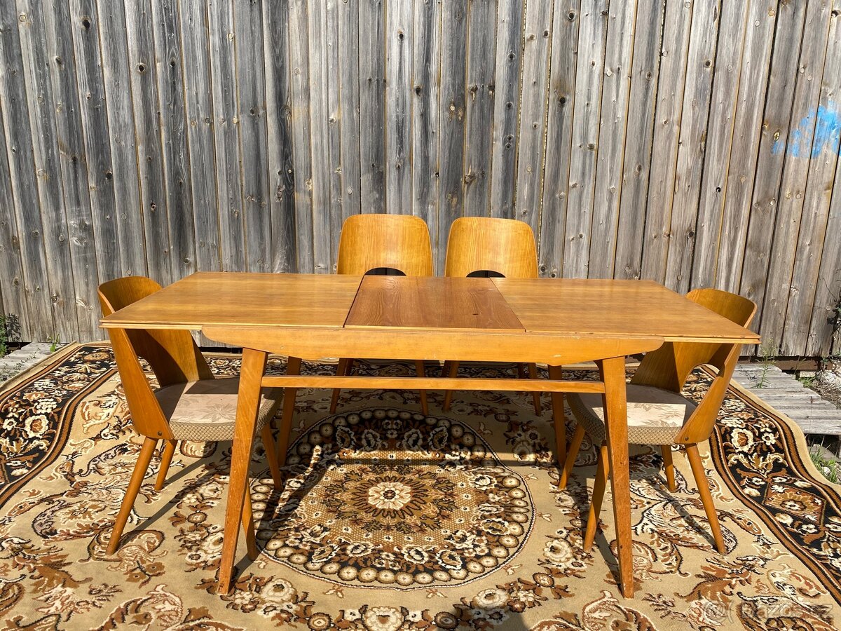 Stůl se židlemi, sekretář TATRA PRAVENEC - 4