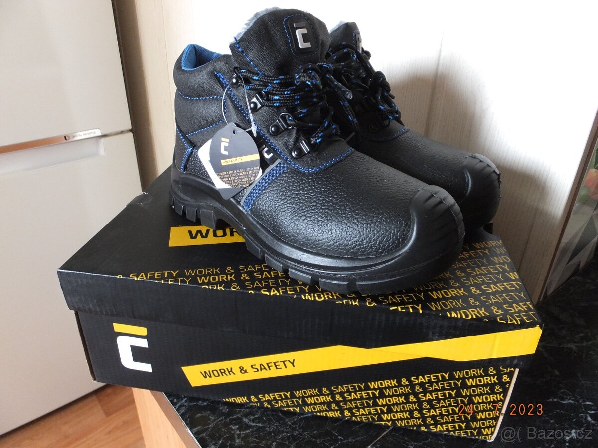 Nové zateplené pracovní kotníkové boty vel. 37. - 4