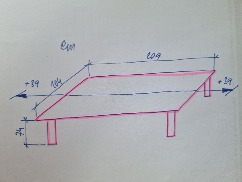 Nabízím k prodeji udržovaný a velmi prostorný kuchyňský stůl - 4