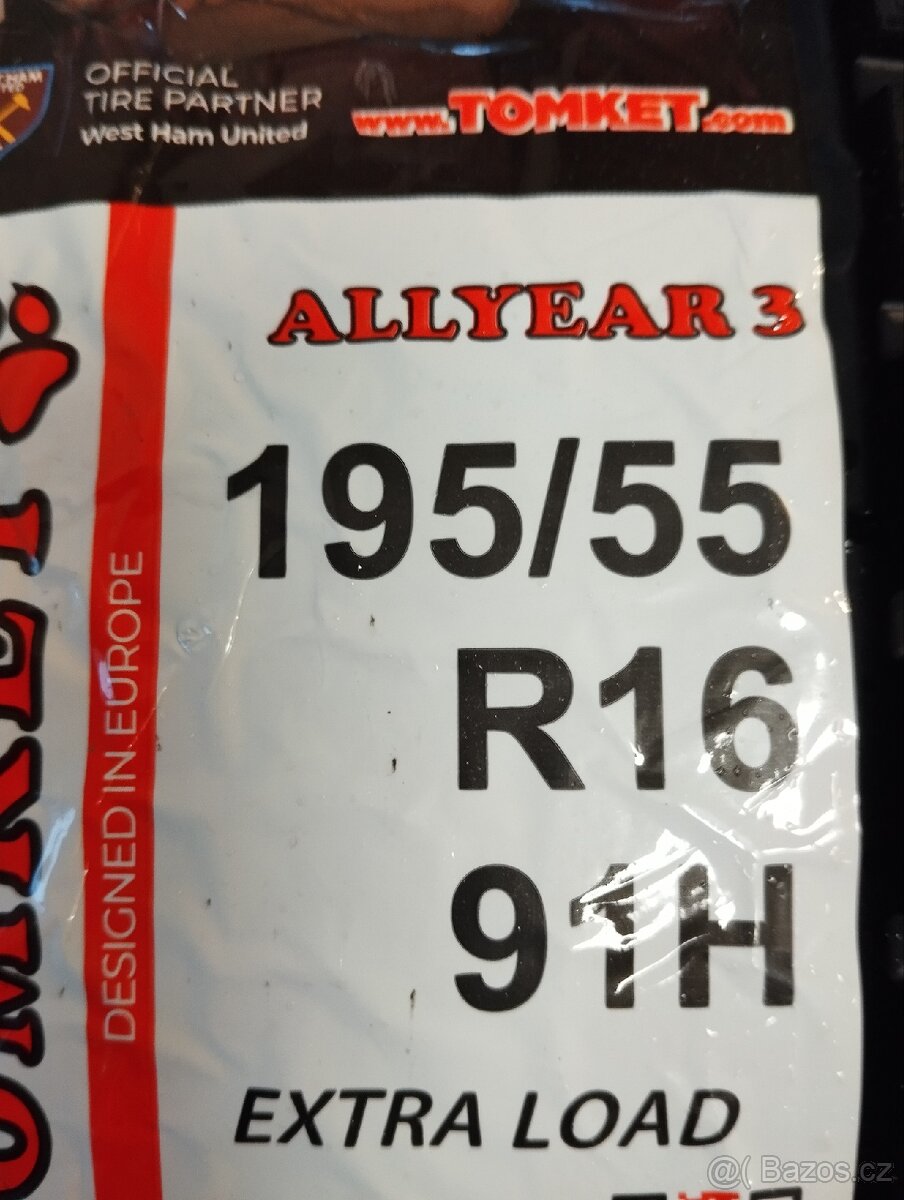 4x Nové celoroční pneu Tomket Allyear 3 91H 195/55/16 - 4