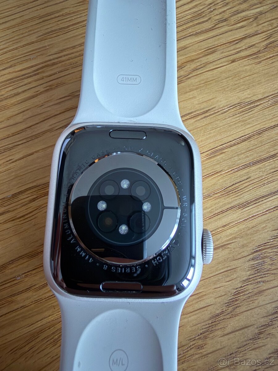 Apple Watch 8 41mm Starlight + 2 řemínky - 4