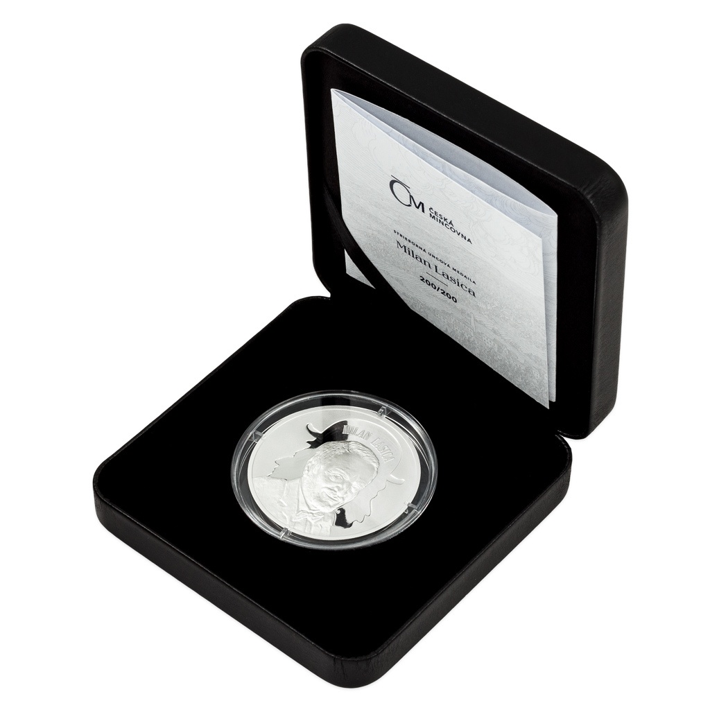 Stříbrné uncové medaile Lasica Satinský Česká mincovna - 4