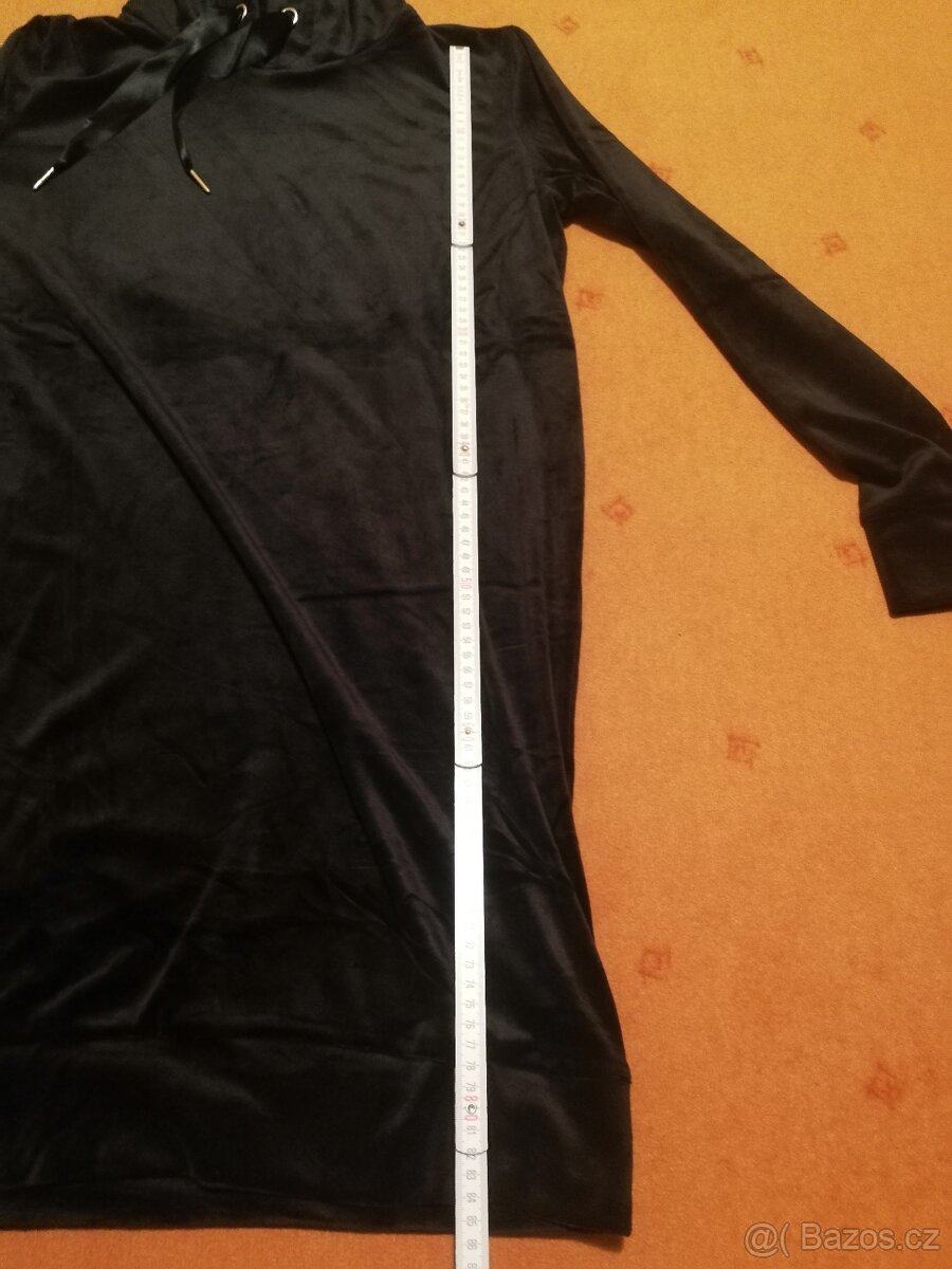 Černé teplákové šaty - velikost 36 - 4