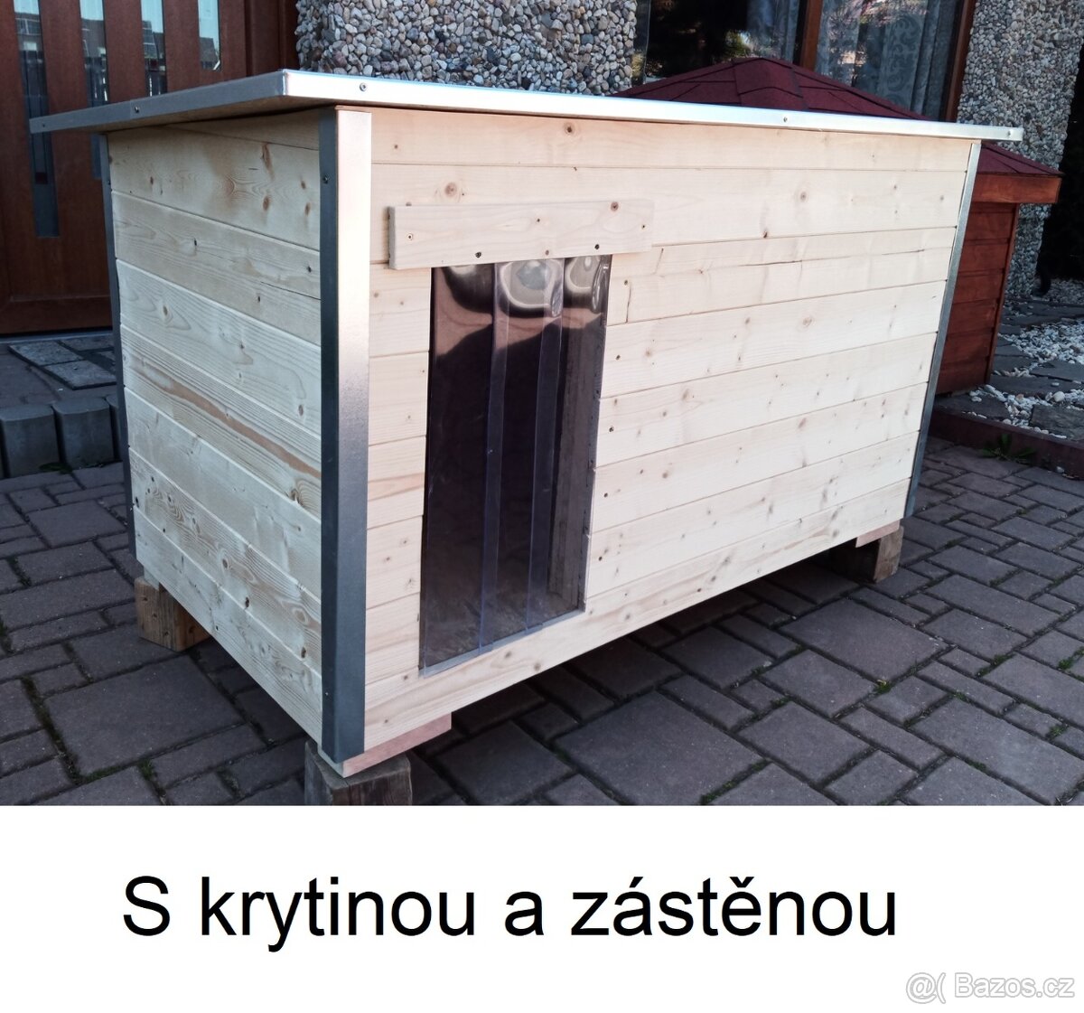 Psí bouda se zástěnou (PALUBKY/OSB), 6 velikostí (12variant) - 4